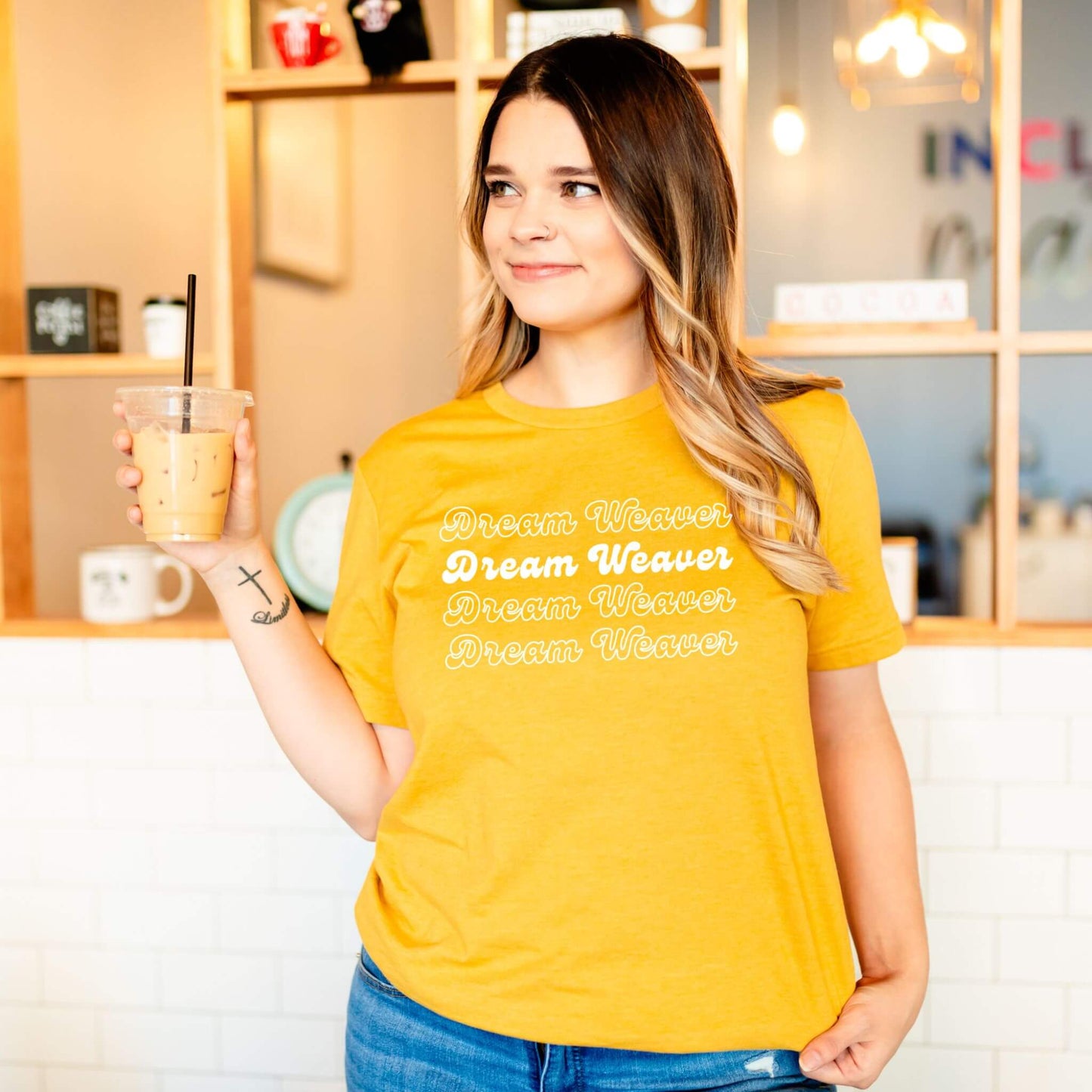 dream weaver yellow t-shirt