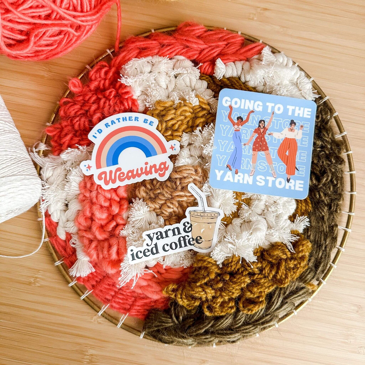 going to the yarn store sticker - wear and woven
