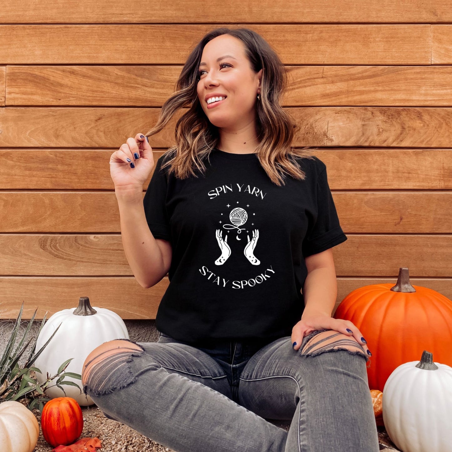 Spin Yarn, Stay Spooky T-shirt
