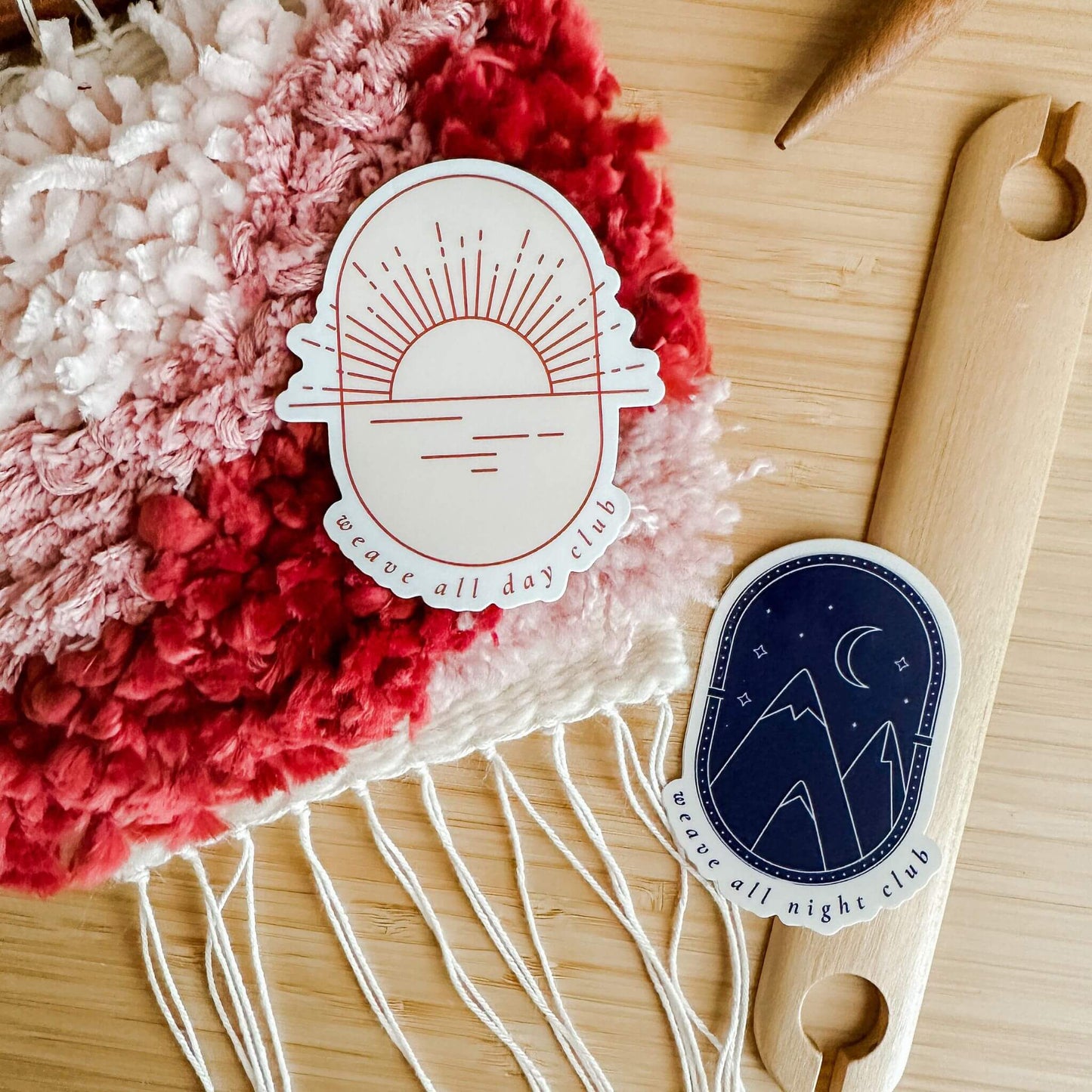 weave all night club sticker - wear and woven
