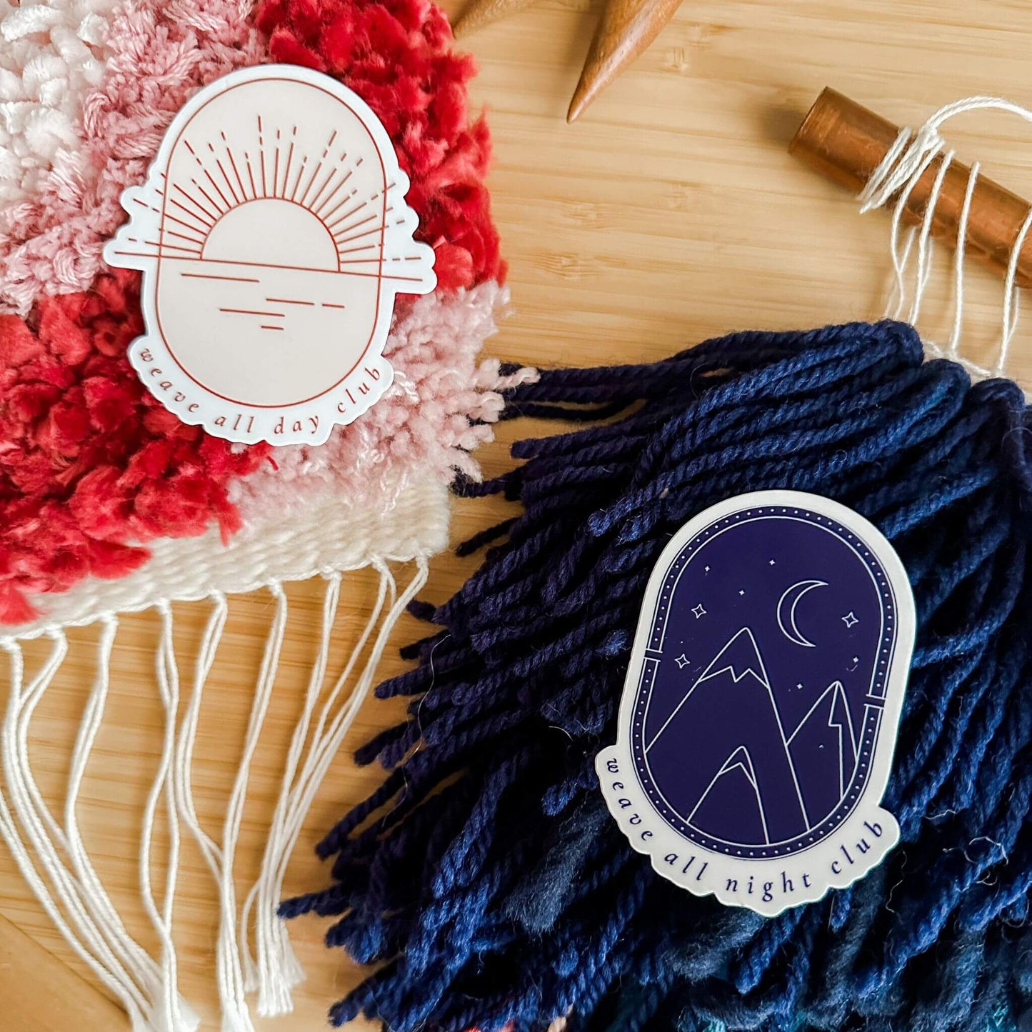 weave all night club sticker - wear and woven