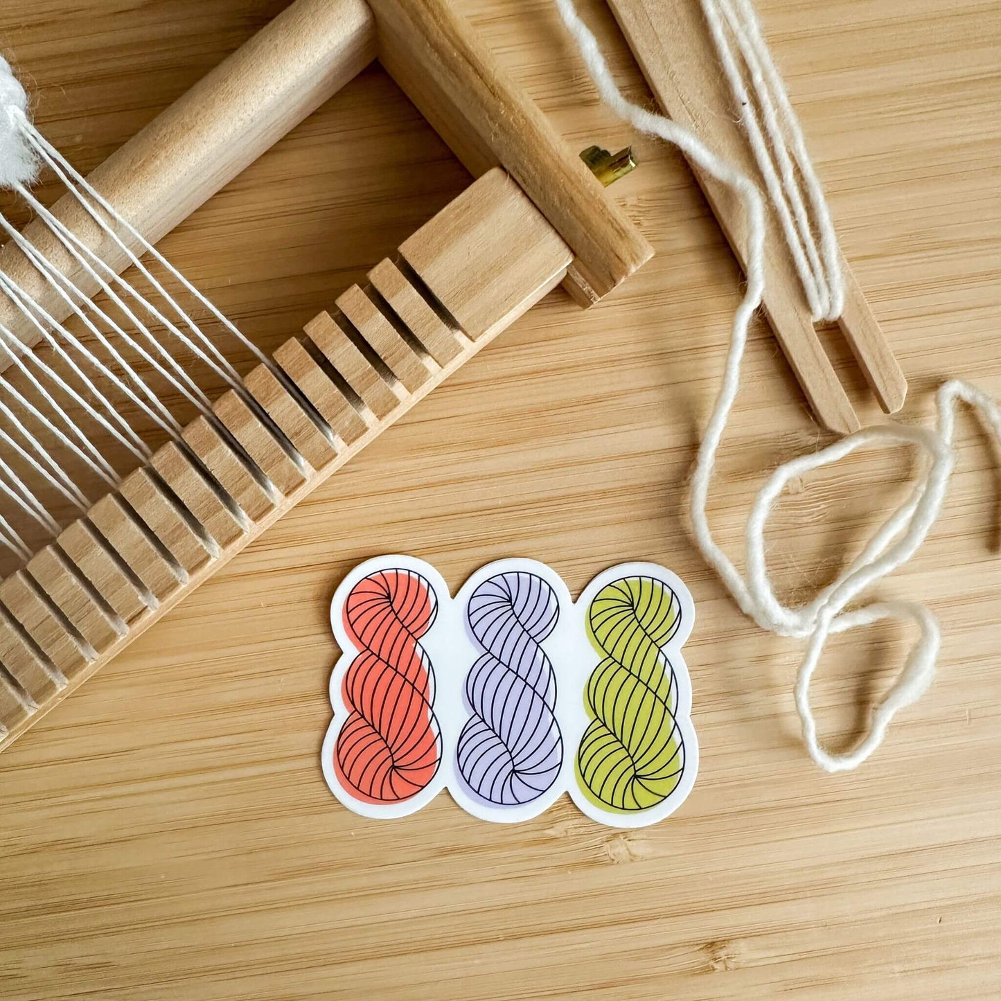Spring Skeins Yarn Sticker