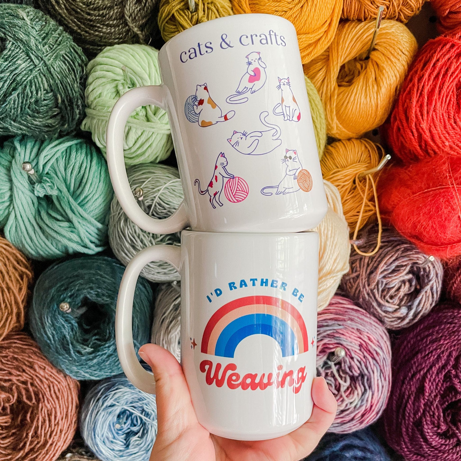 i'd rather be weaving mug - wear and woven
