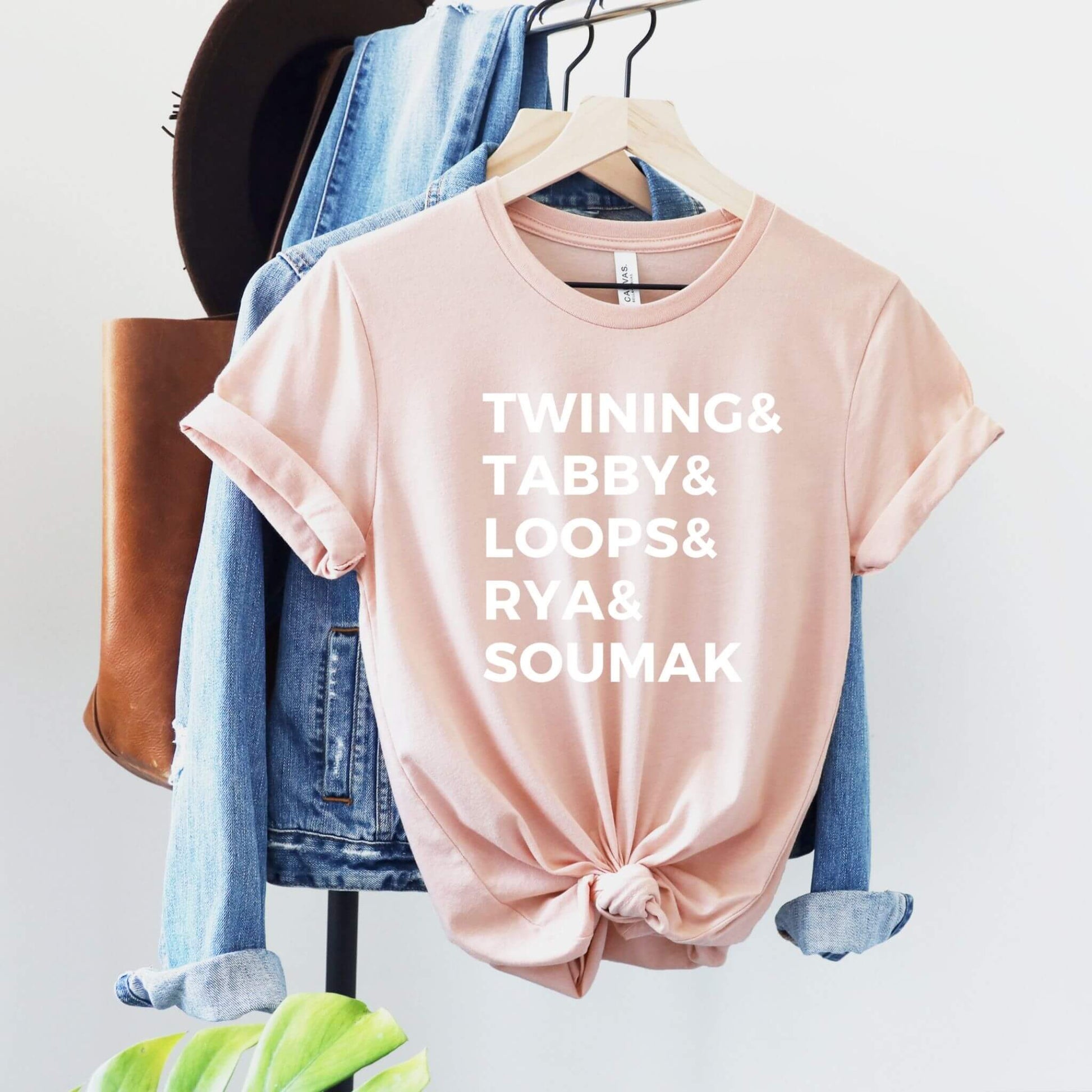 weaving stitches names peach pink t-shirt for weavers